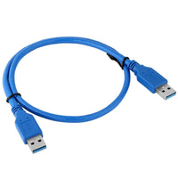 HKM-993235 USB 3.0 A Male to A Male Data Transfer Cable, 60CM Length, Blue/Black