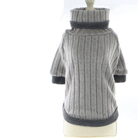 HKM-993299 Cute Two-Piece Pet Costume for Small Dogs, Turtleneck Sweater in Pink, Blue, Gray Woolen Plaid