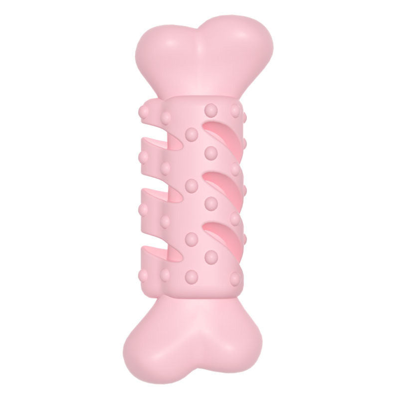 HKM-993491 Durable TPR Dog Chewing Teething Toy in Gentle Orchid, Cherry Blossom, and Avocado Green
