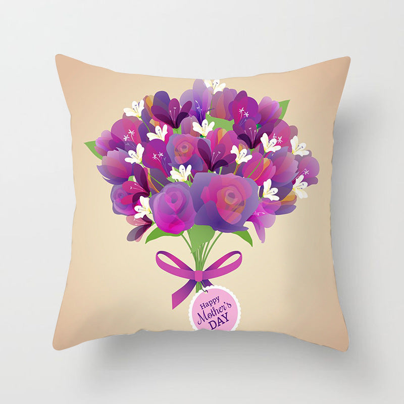 HKM-993491 Peach Skin Cushion Cover 45x45cm with PP Cotton Filling for Home Decor