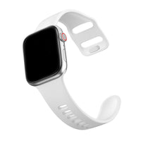 HKM-993555 Liquid Silicone Sports Strap for Apple Watch - Simple Solid Color Wristband