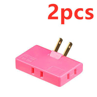 HKM-993555 Ultra-Thin US Plug Rotary Head Converter - Portable 1 to 3 Universal Outlet Adapter