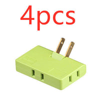 HKM-993555 Ultra-Thin US Plug Rotary Head Converter - Portable 1 to 3 Universal Outlet Adapter