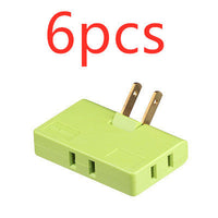 HKM-993555 Ultra-Thin US Plug Rotary Head Converter - Portable 1 to 3 Universal Outlet Adapter