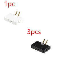 HKM-993555 Ultra-Thin US Plug Rotary Head Converter - Portable 1 to 3 Universal Outlet Adapter
