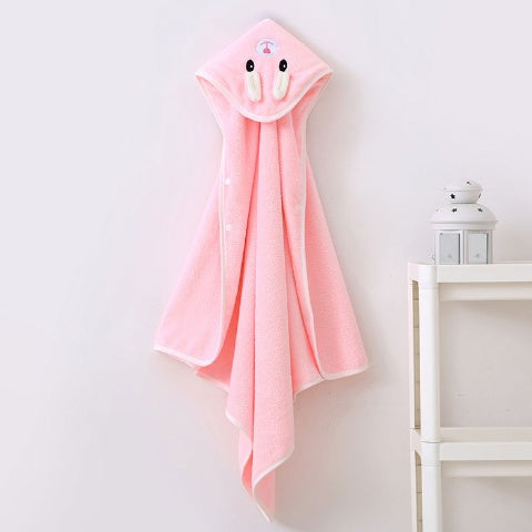 KTX-993619 Soft Coral Velvet Newborn Baby Quilt - Seasonal Use in White, Orange, Gray, Green, and Pink Bear Designs (80 x 80 cm)