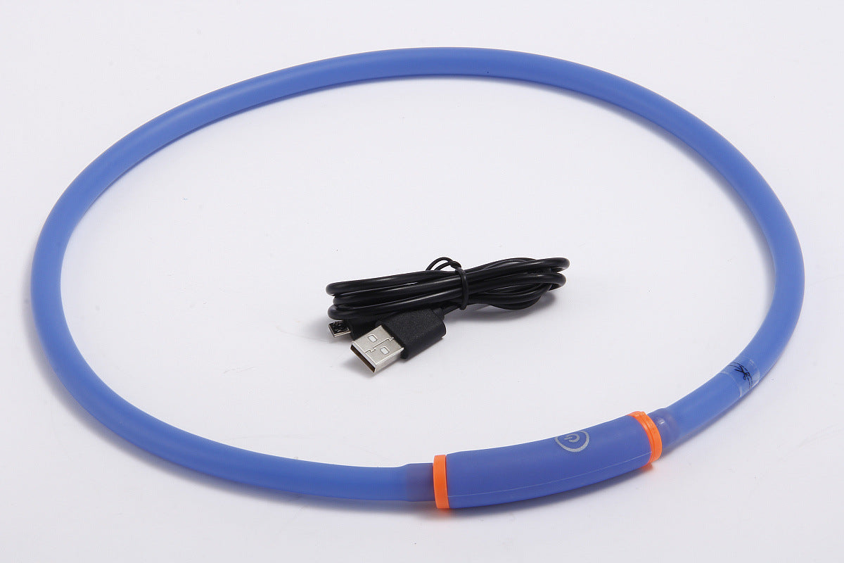 HKM-993747 Round Tube Waterproof LED Luminous Pet Dog Collar