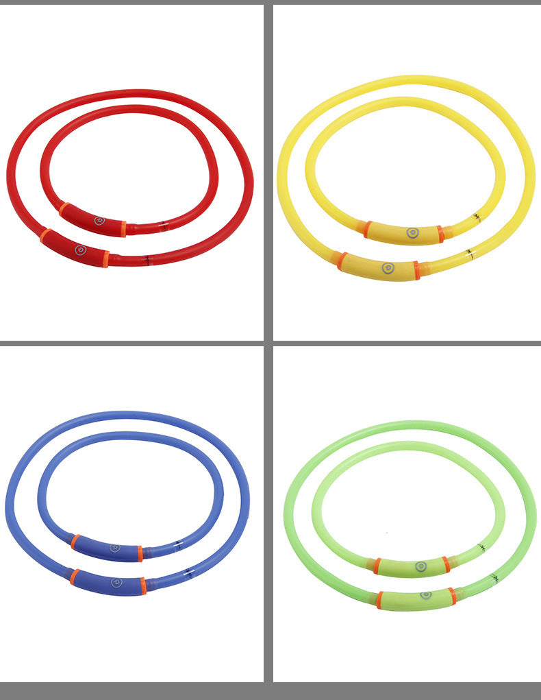 HKM-993747 Round Tube Waterproof LED Luminous Pet Dog Collar