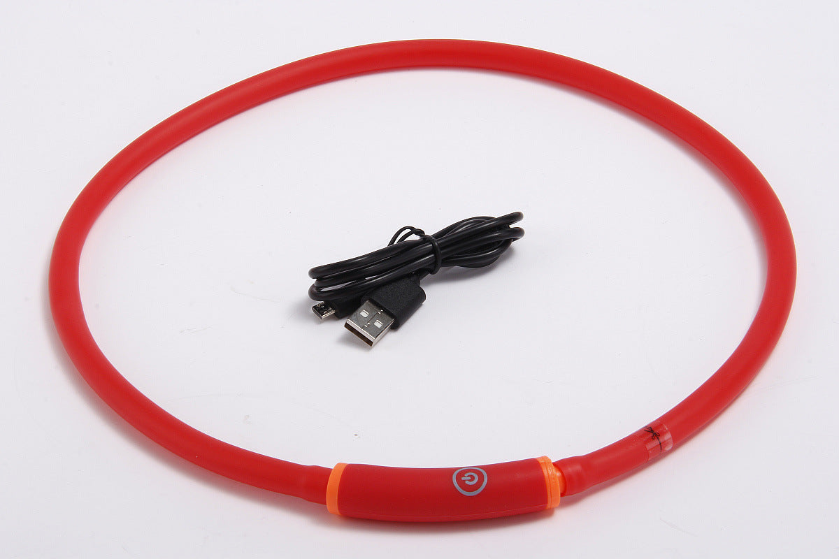 HKM-993747 Round Tube Waterproof LED Luminous Pet Dog Collar