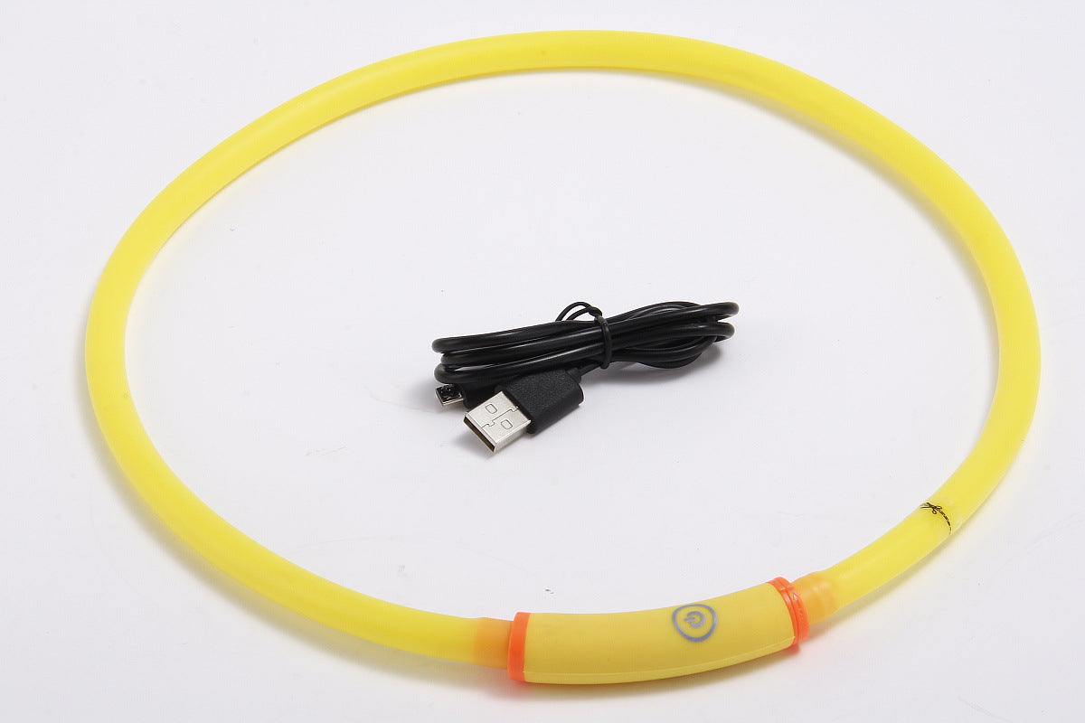 HKM-993747 Round Tube Waterproof LED Luminous Pet Dog Collar