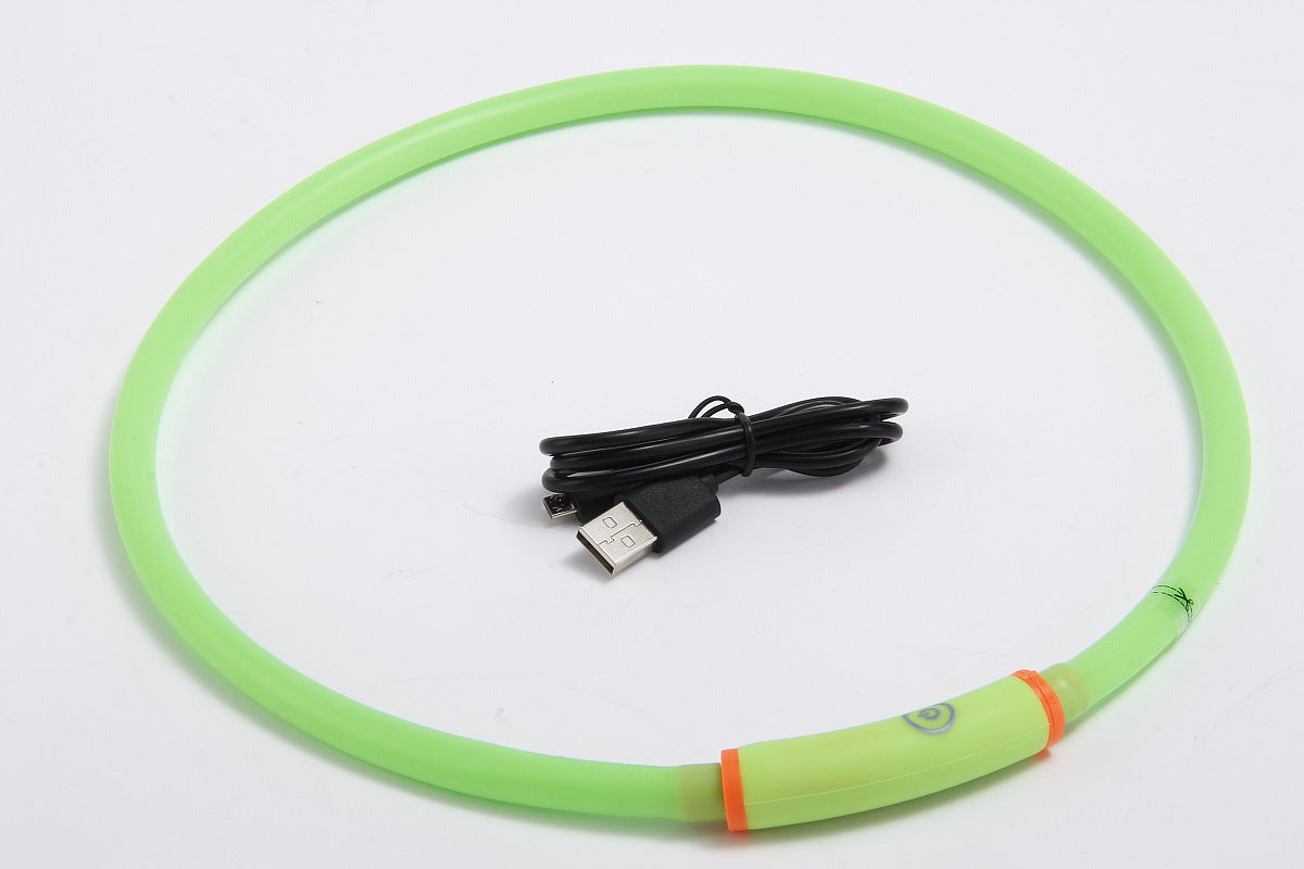 HKM-993747 Round Tube Waterproof LED Luminous Pet Dog Collar