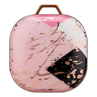 HKM-993939 Green Gold Marble IMD Case for Samsung Buds Live/Pro - Electroplating Hard Shell, Drop-Proof and Dirt-Resistant