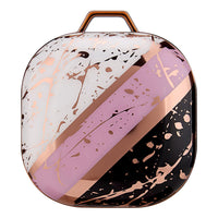 HKM-993939 Green Gold Marble IMD Case for Samsung Buds Live/Pro - Electroplating Hard Shell, Drop-Proof and Dirt-Resistant