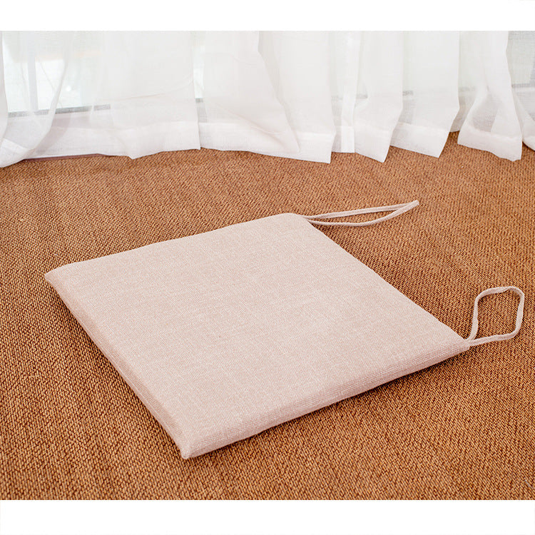 HKM-994003 Linen Strap Non-slip Chair Cushion 40x40cm for Living Room, Dining, and Outdoor Use