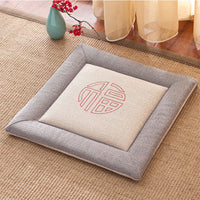 HKM-994003 Linen Strap Non-slip Chair Cushion 40x40cm for Living Room, Dining, and Outdoor Use