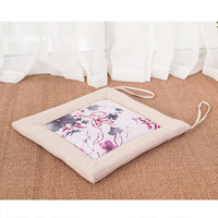 HKM-994003 Linen Strap Non-slip Chair Cushion 40x40cm for Living Room, Dining, and Outdoor Use
