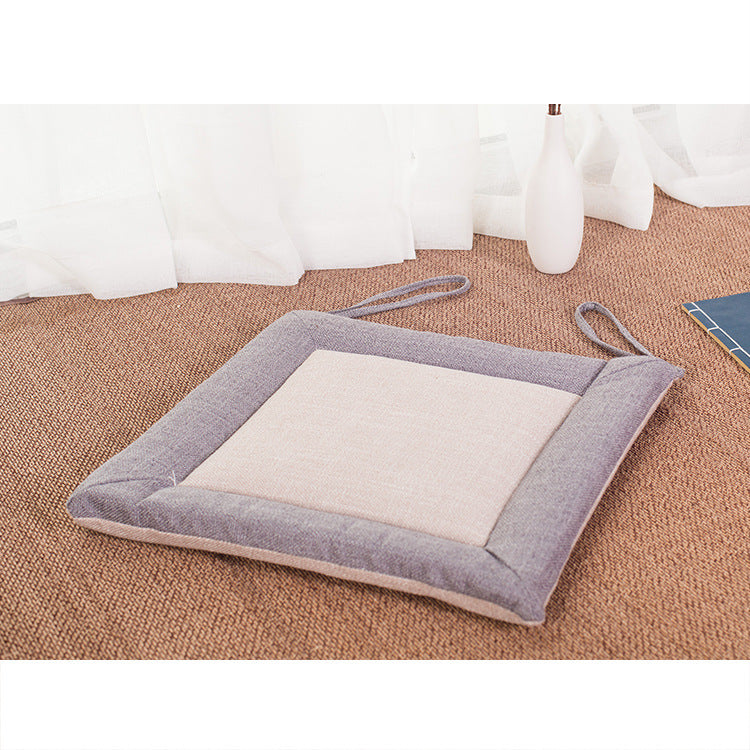 HKM-994003 Linen Strap Non-slip Chair Cushion 40x40cm for Living Room, Dining, and Outdoor Use