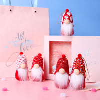 HKM-994003 Set of 5 Wool Christmas Faceless Old Man Plush Dolls for Holiday Decorations