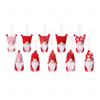 HKM-994003 Set of 5 Wool Christmas Faceless Old Man Plush Dolls for Holiday Decorations