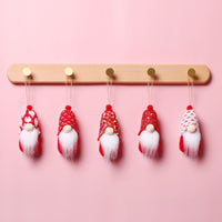 HKM-994003 Set of 5 Wool Christmas Faceless Old Man Plush Dolls for Holiday Decorations