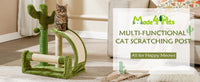 HKM-994195 Cactus-Shaped Cat Scratching Post with Natural Sisal Rope and Multi-Functional Design