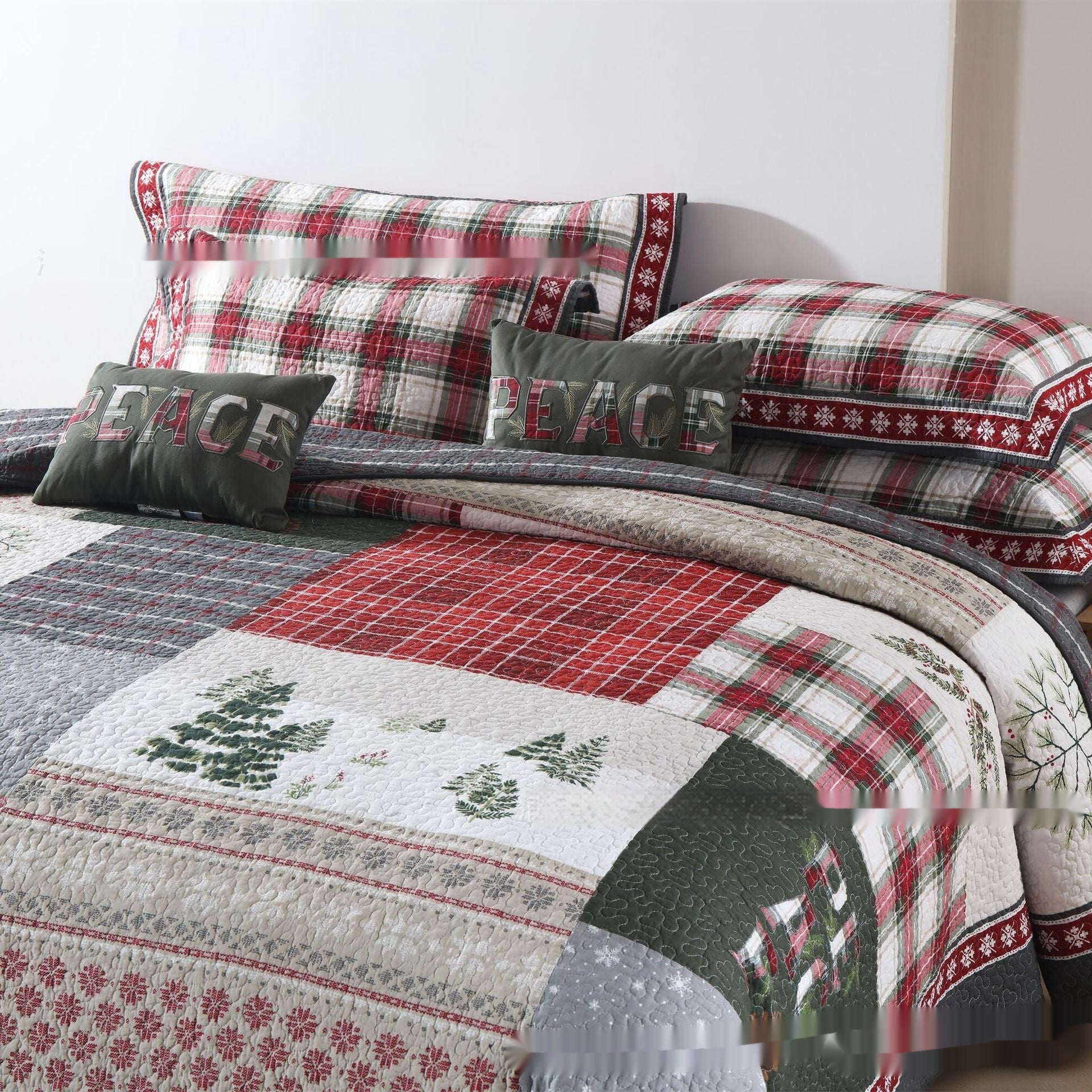 HKM-994195 Floral Cotton Airable Cover Summer Cool Quilt 3-Piece Set in Two Sizes