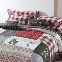 HKM-994195 Floral Cotton Airable Cover Summer Cool Quilt 3-Piece Set in Two Sizes