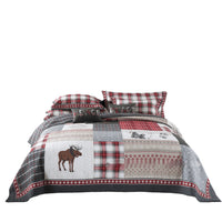 HKM-994195 Floral Cotton Airable Cover Summer Cool Quilt 3-Piece Set in Two Sizes