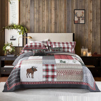 HKM-994195 Floral Cotton Airable Cover Summer Cool Quilt 3-Piece Set in Two Sizes