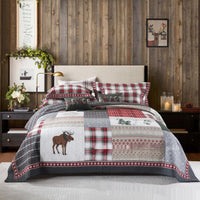 HKM-994195 Floral Cotton Airable Cover Summer Cool Quilt 3-Piece Set in Two Sizes