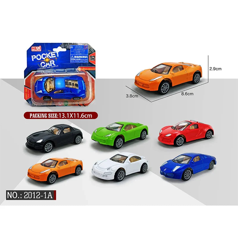 HKM-994451 Mini Pull Back Alloy Engineering Car Model Toy 1:55 Scale for Kids