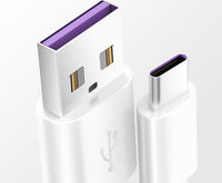 HKM-994451 Super Fast 5A Type-C Charging Cable for Huawei P10 Plus, P20, P30 Pro, Mate 9 - 1m Length