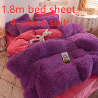 HKM-994515 Crystal Velvet Four-Piece Bedding Set in Personalized Fashion Style