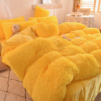 HKM-994515 Crystal Velvet Four-Piece Bedding Set in Personalized Fashion Style