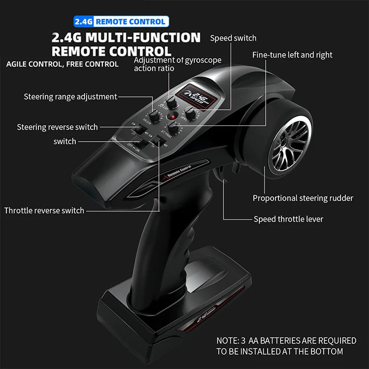 HKM-994771 High-Speed 4WD Drift RC Car for Adults - Ready-to-Go Electric Remote Control Vehicle