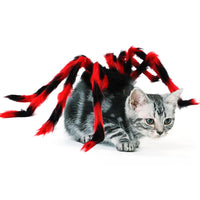 HKM-994835 Halloween Spider Costume for Pets - Cute Cotton Outfit in Red and Black