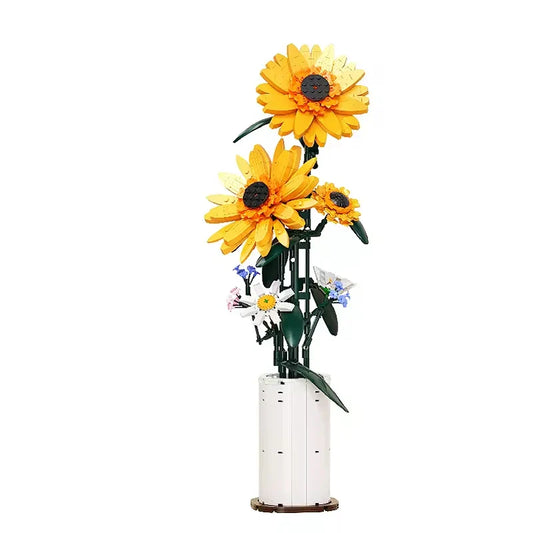 Sunflower Building Blocks Toy Set for Creative Flower Decoration - 50 Pieces