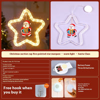 HKM-994963 Elegant LED Christmas Star Pendant Light for Holiday Window and Door Decoration