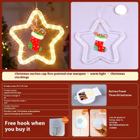 HKM-994963 Elegant LED Christmas Star Pendant Light for Holiday Window and Door Decoration