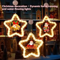 HKM-994963 Elegant LED Christmas Star Pendant Light for Holiday Window and Door Decoration
