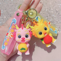 HKM-995027 Cartoon Dragon Key Chain for New Year - Kawaii Design, Perfect for Kids and Adults
