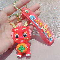 HKM-995027 Cartoon Dragon Key Chain for New Year - Kawaii Design, Perfect for Kids and Adults