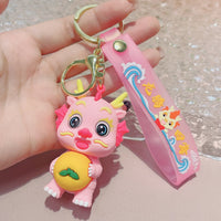HKM-995027 Cartoon Dragon Key Chain for New Year - Kawaii Design, Perfect for Kids and Adults
