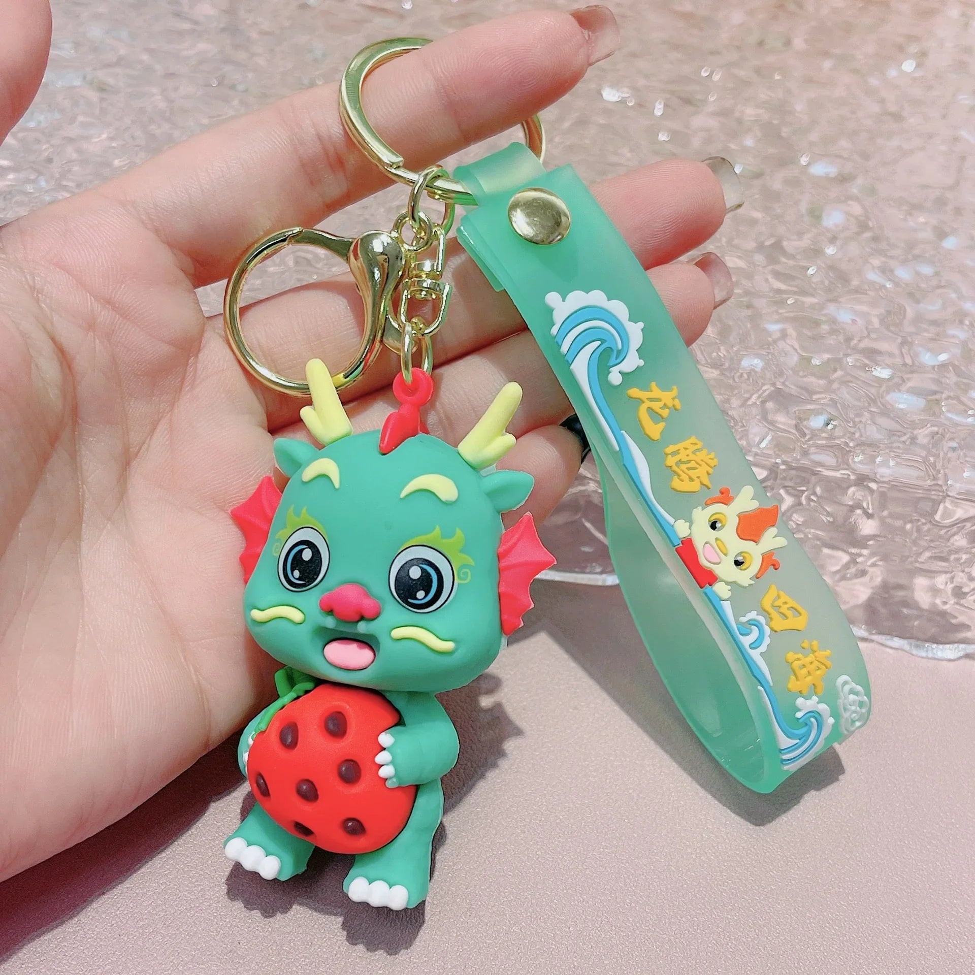 HKM-995027 Cartoon Dragon Key Chain for New Year - Kawaii Design, Perfect for Kids and Adults