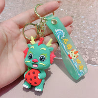HKM-995027 Cartoon Dragon Key Chain for New Year - Kawaii Design, Perfect for Kids and Adults