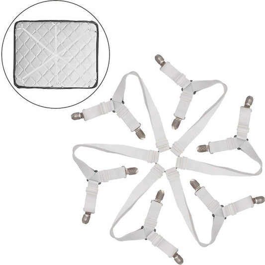 HKM-995027 Non-Slip Six-Sided Sheet Fixing Strap with Metal Buckle for Quilts and Bedding