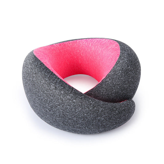 HKM-995027 U-Shaped Memory Foam Travel Pillow with Spandex Fabric - Comfortable Support in Various Colors