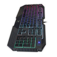 HKM-995219 Backlit Luminous Keyboard and Adjustable DPI Mouse Set with Multimedia Function and Waterproof Design