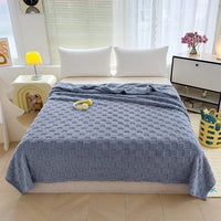 HKM-995347 Four Seasons Multifunctional Soft Polyester Fiber Blanket in Various Sizes and Colors