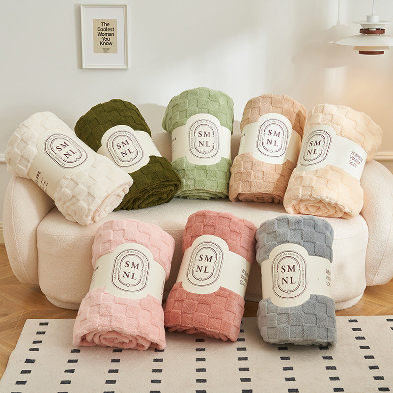 HKM-995347 Four Seasons Multifunctional Soft Polyester Fiber Blanket in Various Sizes and Colors